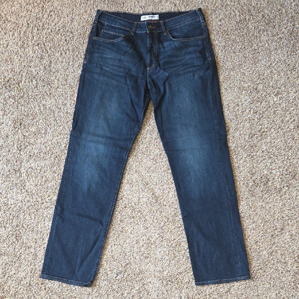 Lee Modern Series Men's Straight Leg Jeans (36x34, Navy Blue/Indigo), NEVER WORN